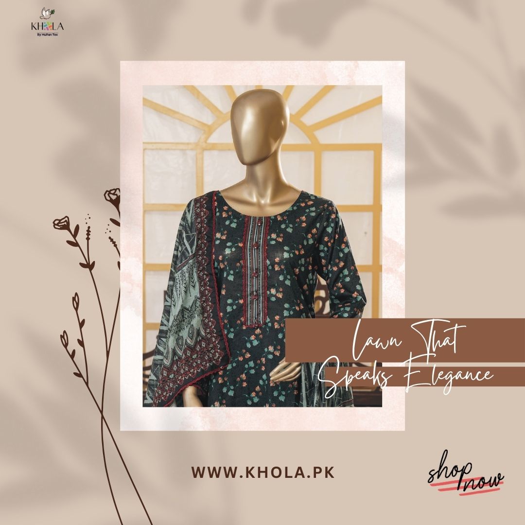 Printed Lawn Suits Designs | Unstitched Lawn Suit With Printed Lawn Dupatta