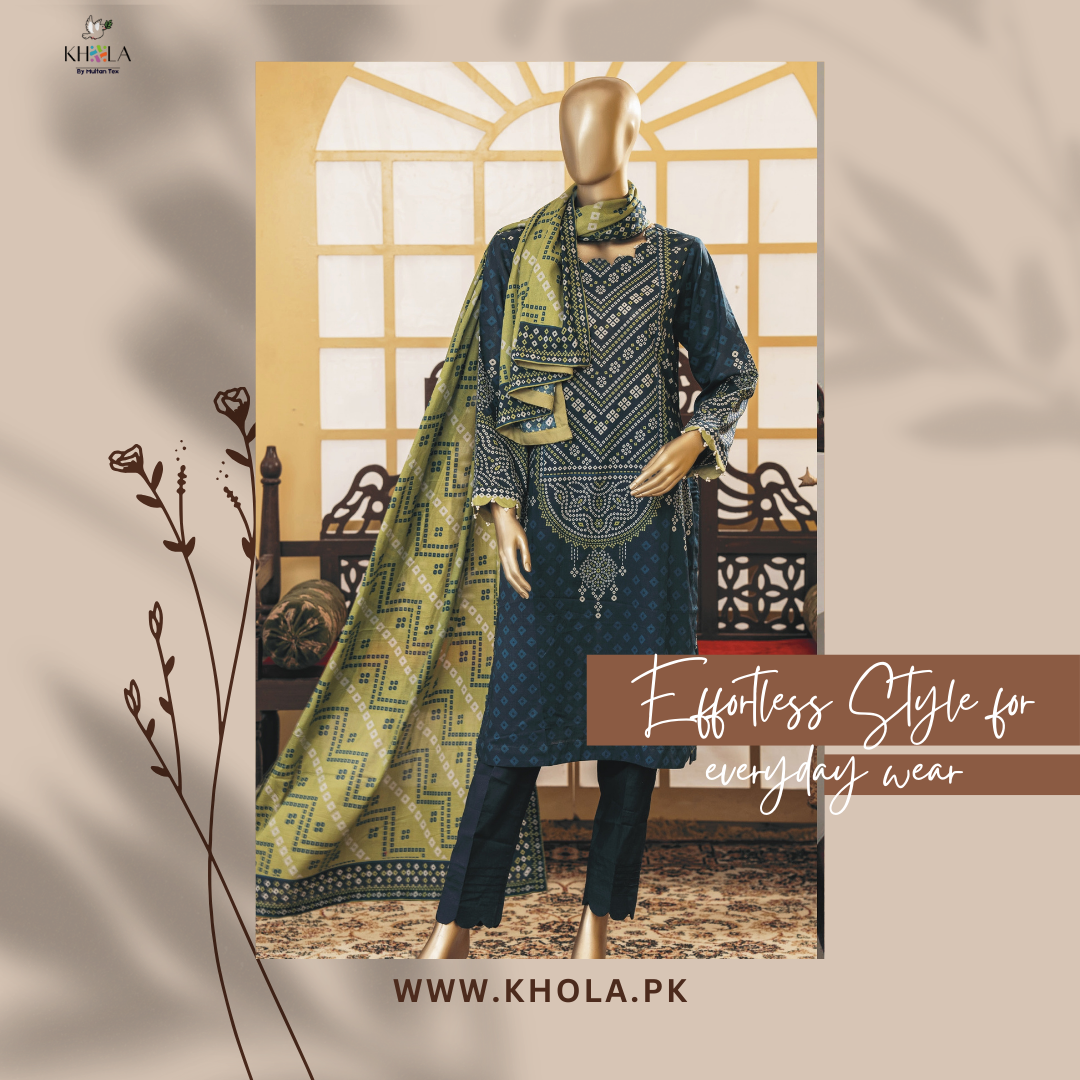 Unstitched Lawn Suits With Printed Lawn Dupatta