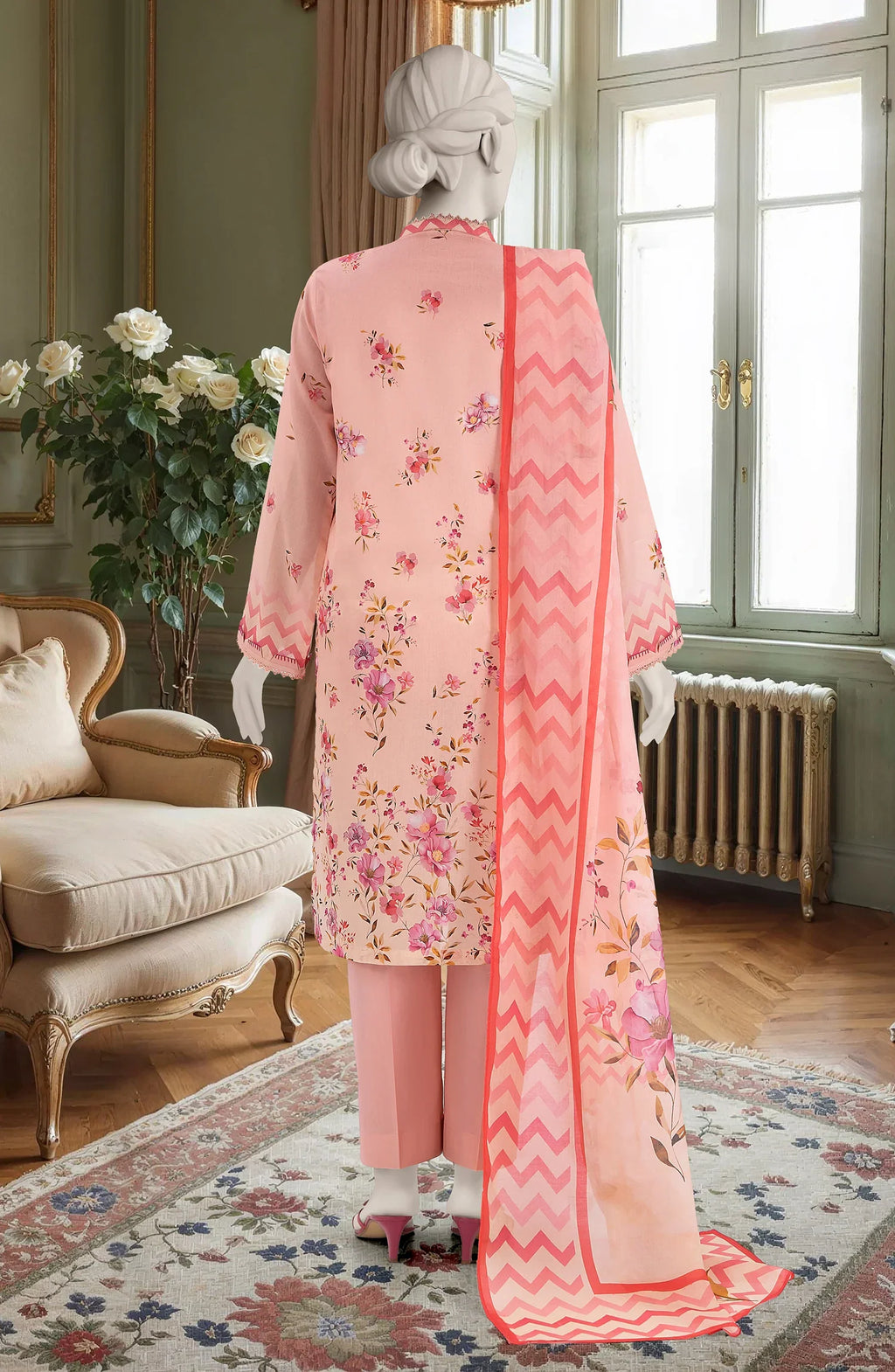 MTJ Summer Lawn – Unstitched 3PC Printed Lawn Dress for Women 2025