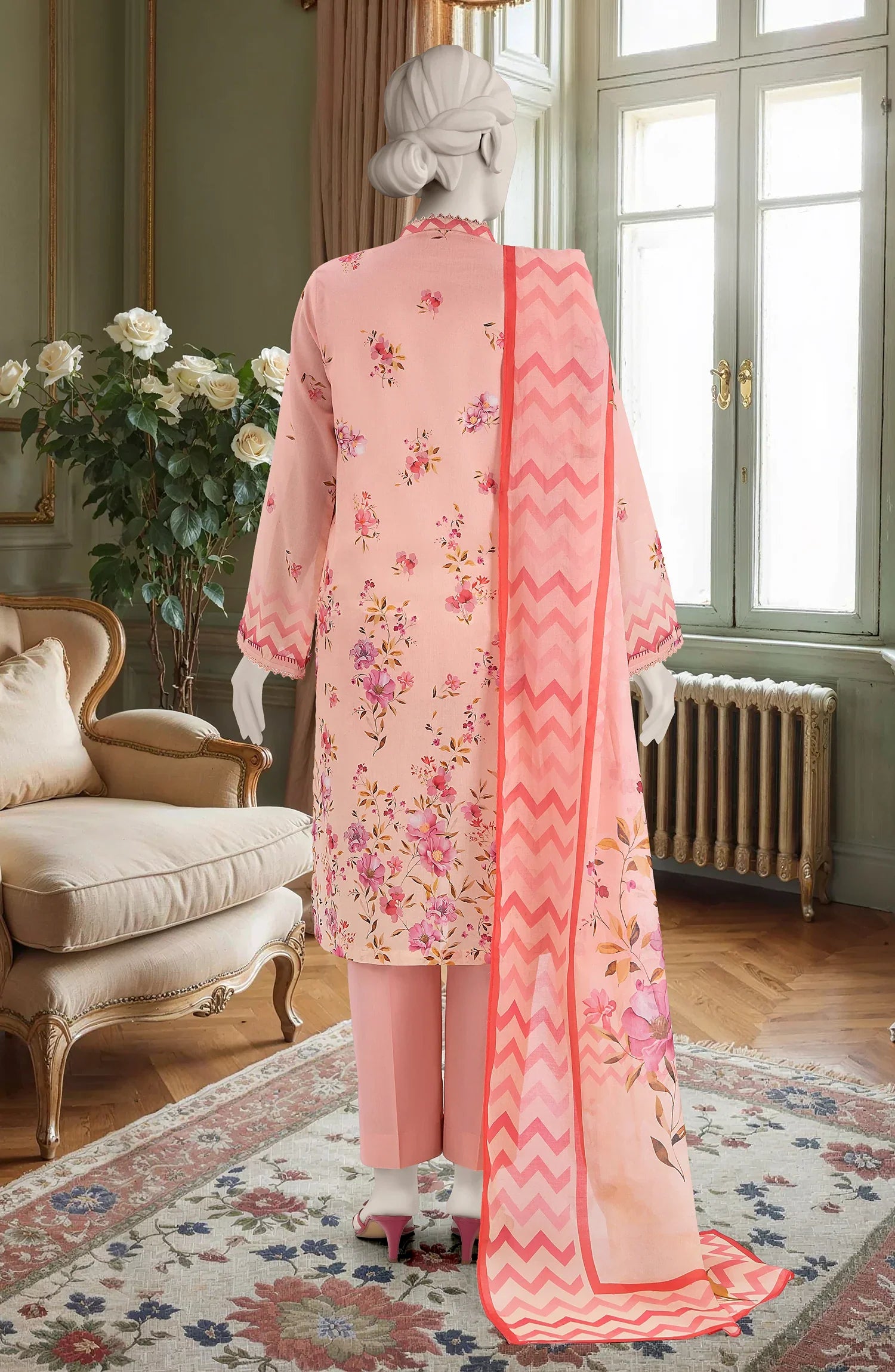 MTJ Summer Lawn – Unstitched 3PC Printed Lawn Dress for Women 2025