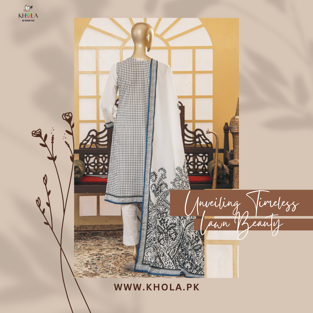 Lawn 3 Piece Suit | Unstitched Printed Lawn Suit With Printed Lawn Dupatta