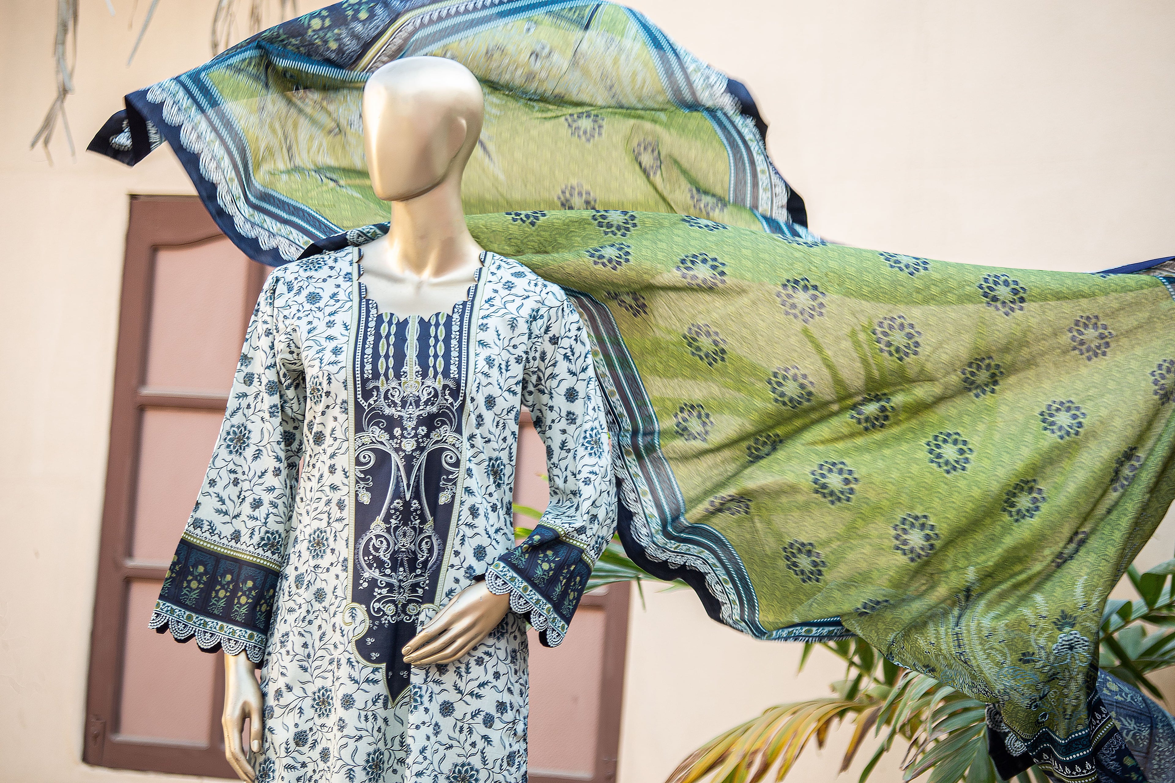 Lawn Dupatta Suits | 3 Piece Unstitched Printed Cotton Premier Lawn Suit With Printed Dupatta