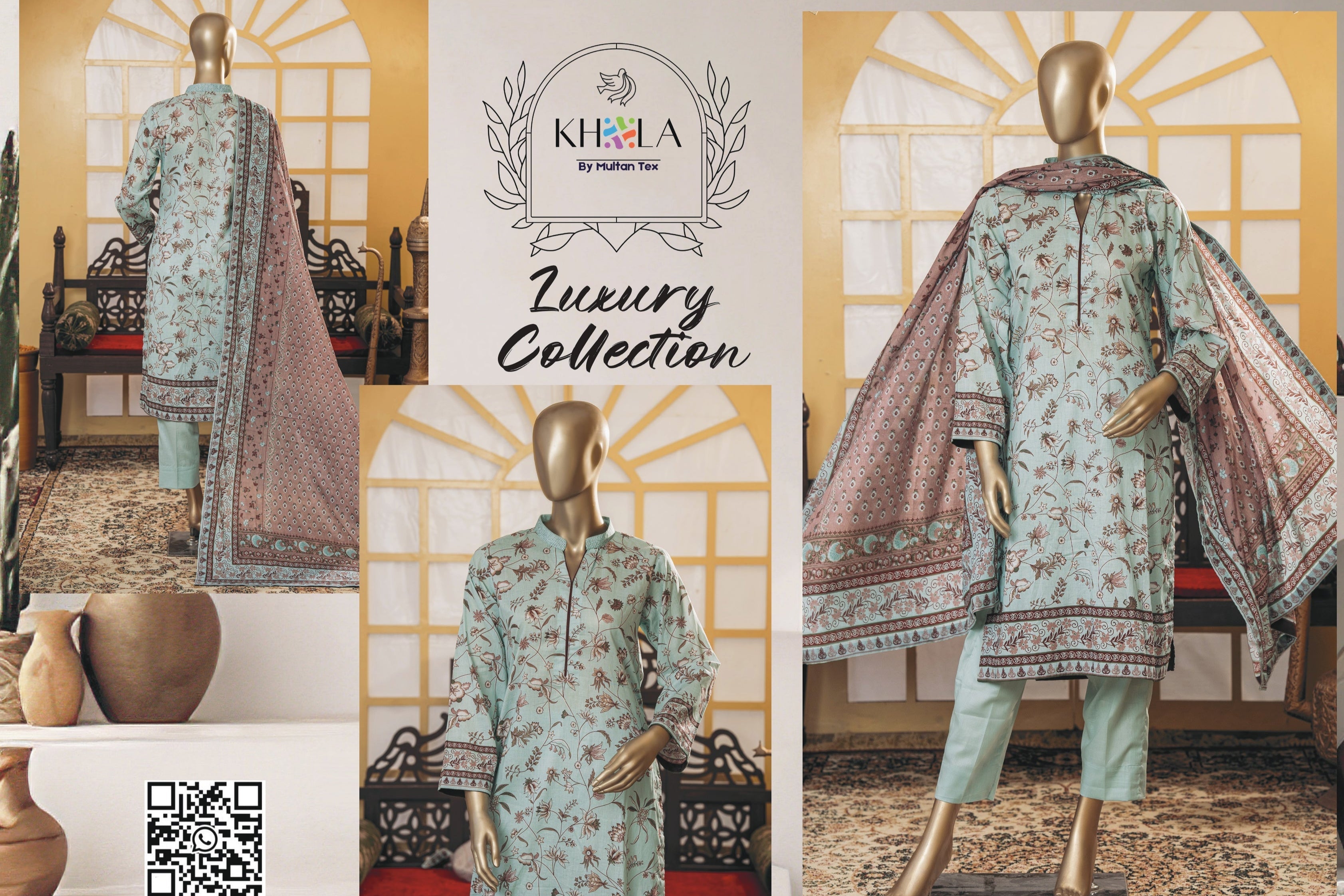 Ladies Lawn Suit Design | Unstitched Printed Lawn Suit With Printed Lawn Dupatta