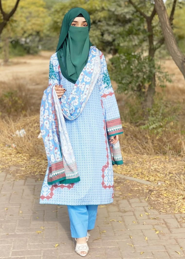 Women’s Lawn Suits | 3 Piece Unstitched Printed Cotton Premier Lawn Suit With Printed Dupatta