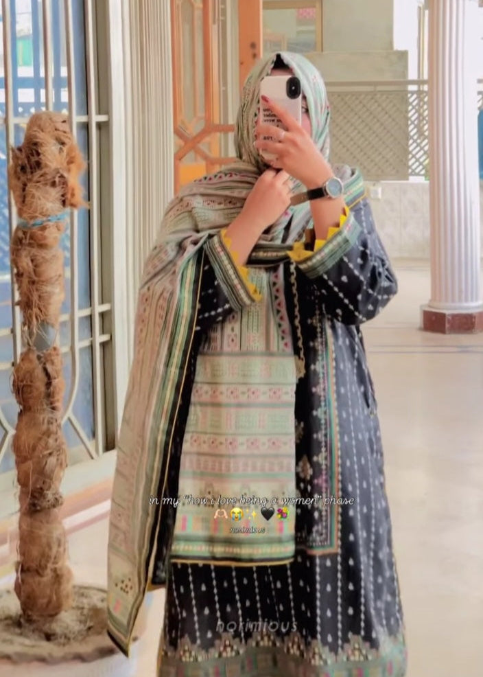 Best Lawn Suits in Pakistan | Unstitched Printed Lawn Suit With Printed Lawn Dupatta